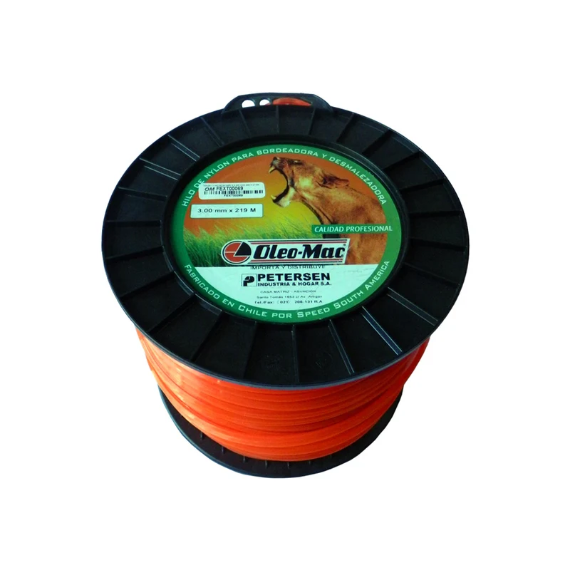 HILO DE NYLON CUADRADO OLEO MAC 3.00MM X 219M, ROLLO 2.2 KG