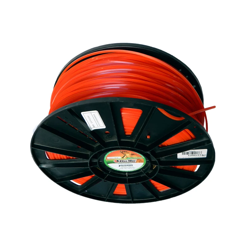 HILO DE NYLON CUADRADO PARA BORDEADORA Y DESMALEZADORA OLEO MAC 3.30MM X 406M, ROLLO 5 KG