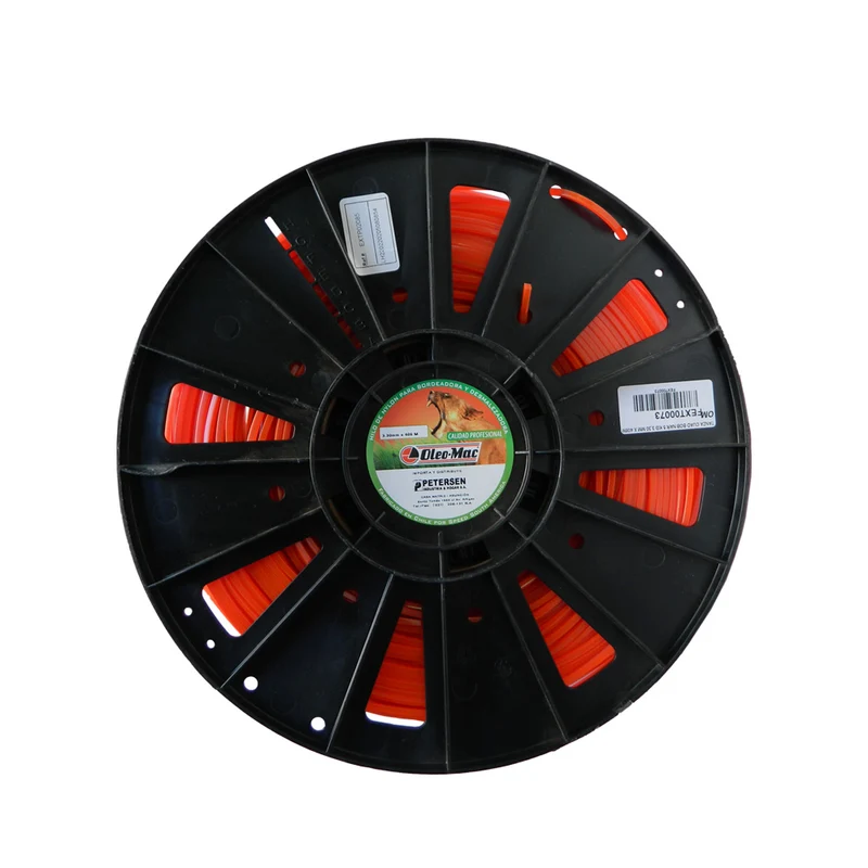 HILO DE NYLON CUADRADO PARA BORDEADORA Y DESMALEZADORA OLEO MAC 3.30MM X 406M, ROLLO 5 KG