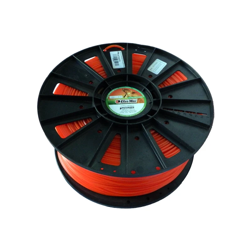 HILO DE NYLON CUADRADO PARA BORDEADORA Y DESMALEZADORA OLEO MAC 3.00MM X 487M, ROLLO 5 KG
