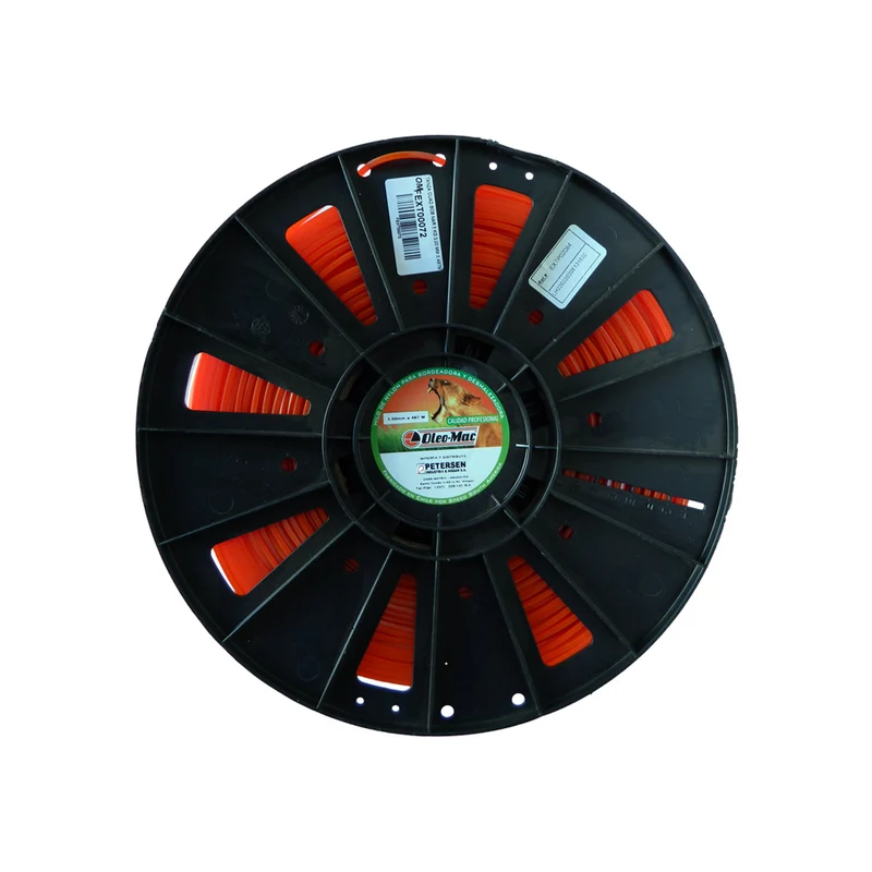 HILO DE NYLON CUADRADO PARA BORDEADORA Y DESMALEZADORA OLEO MAC 3.00MM X 487M, ROLLO 5 KG