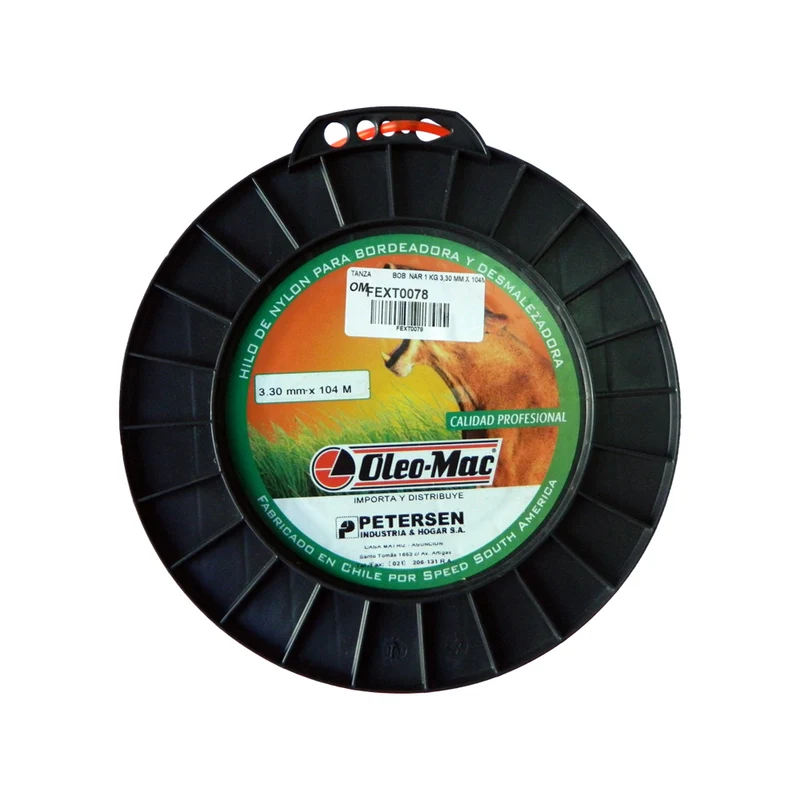 HILO DE NYLON REDONDO OLEO MAC 3.30MM X 104M, ROLLO 1 KG ALTA TECNOLOGÍA