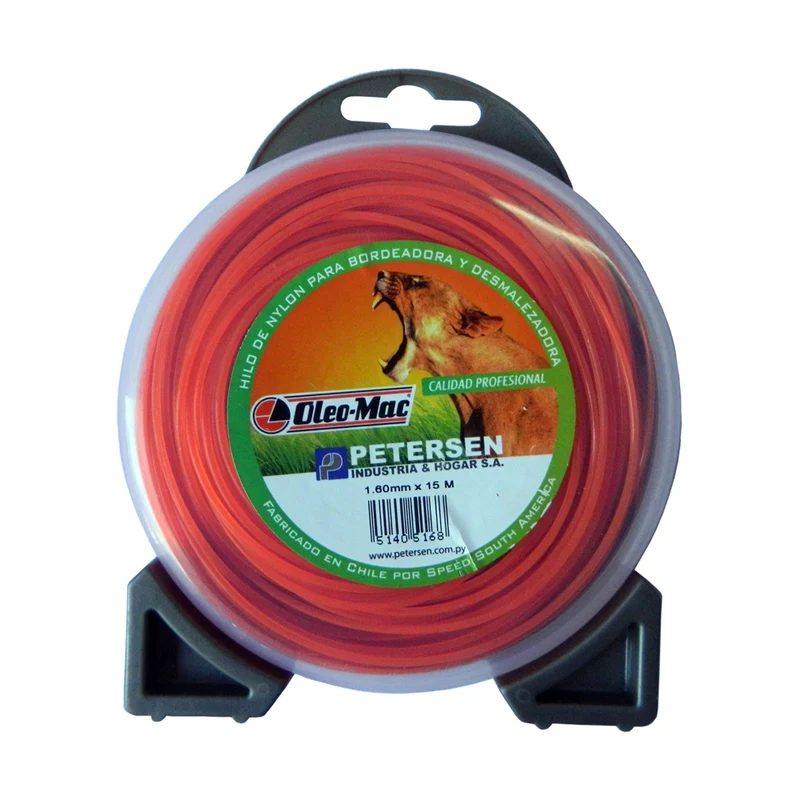 HILO DE NYLON REDONDO PARA BORDEADORA Y DESMALEZADORA OLEO MAC 1.60MM X 15M