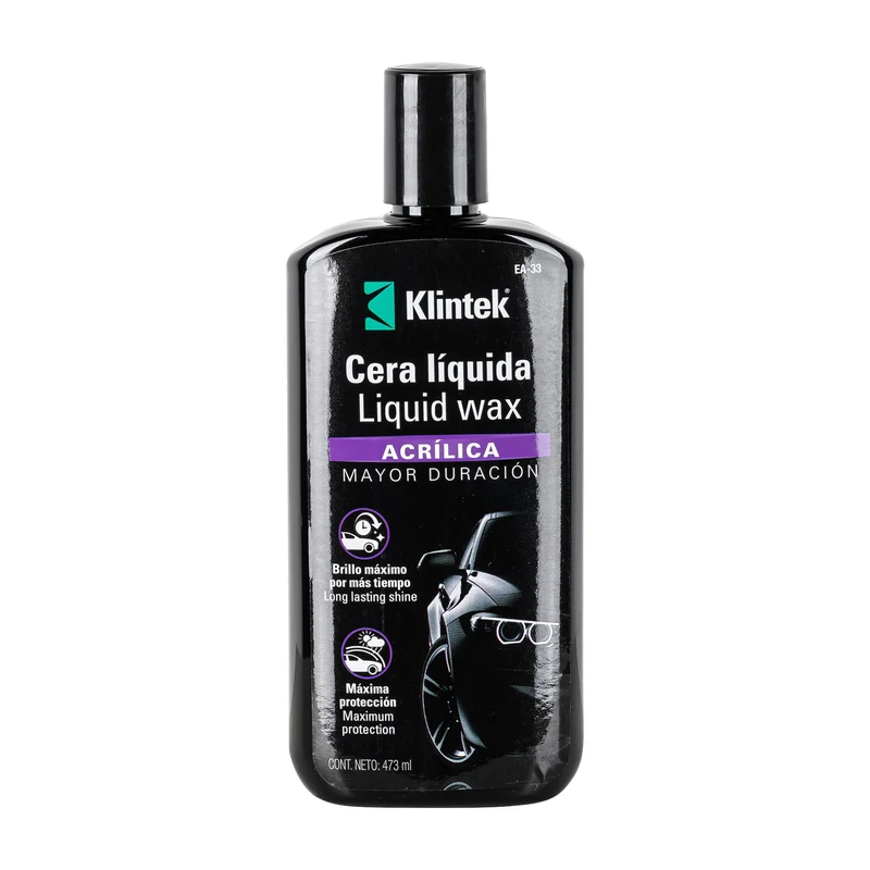 CERA LÍQUIDA ACRÍLICA PARA AUTO KLINTEK, 473 ML