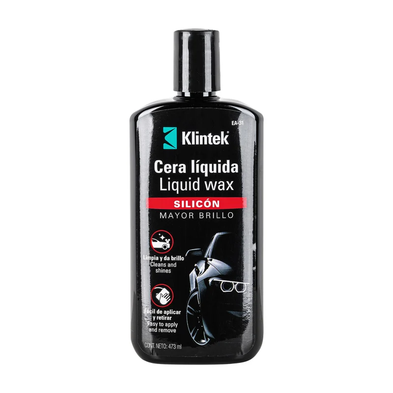 CERA LÍQUIDA DE SILICÓN PARA AUTO KLINTEK, 473 ML