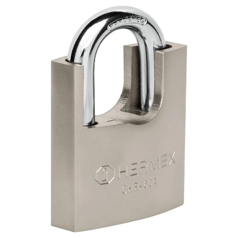 CANDADO DE HIERRO 60 MM CON CORAZA HERMEX, LLAVE ANTI-GANZÚA