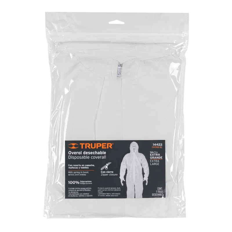 OVEROL DESECHABLE TRUPER, TALLA EXTRA GRANDE