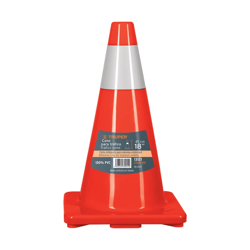 CONO DE PRECAUCIÓN TRUPER, 45 CM DE PVC CON REFLEJANTE
