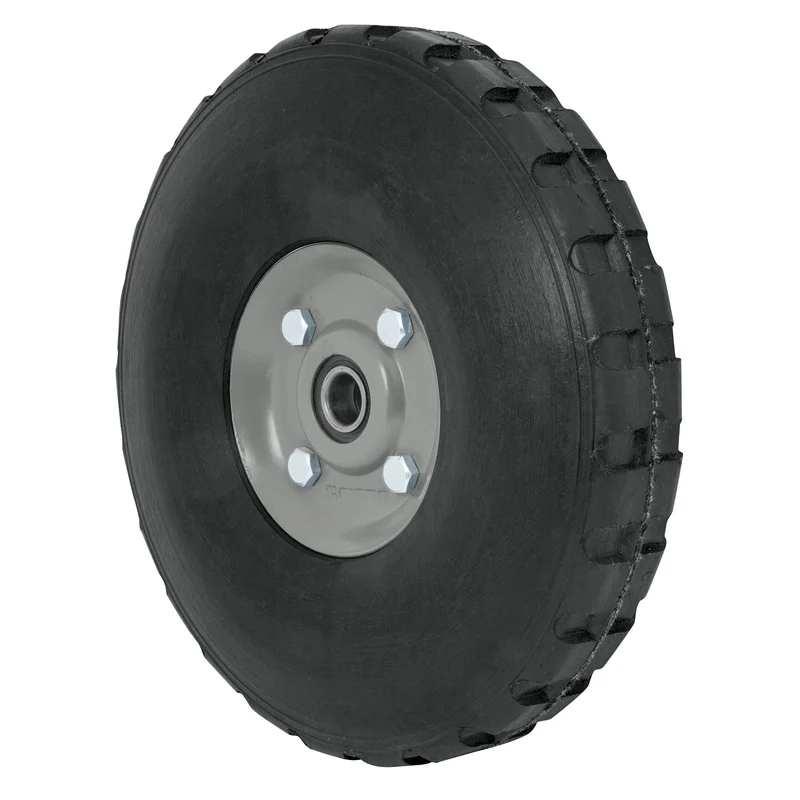 RUEDA DE HULE SÓLIDO PRETUL DE 10", DOBLE BALERO