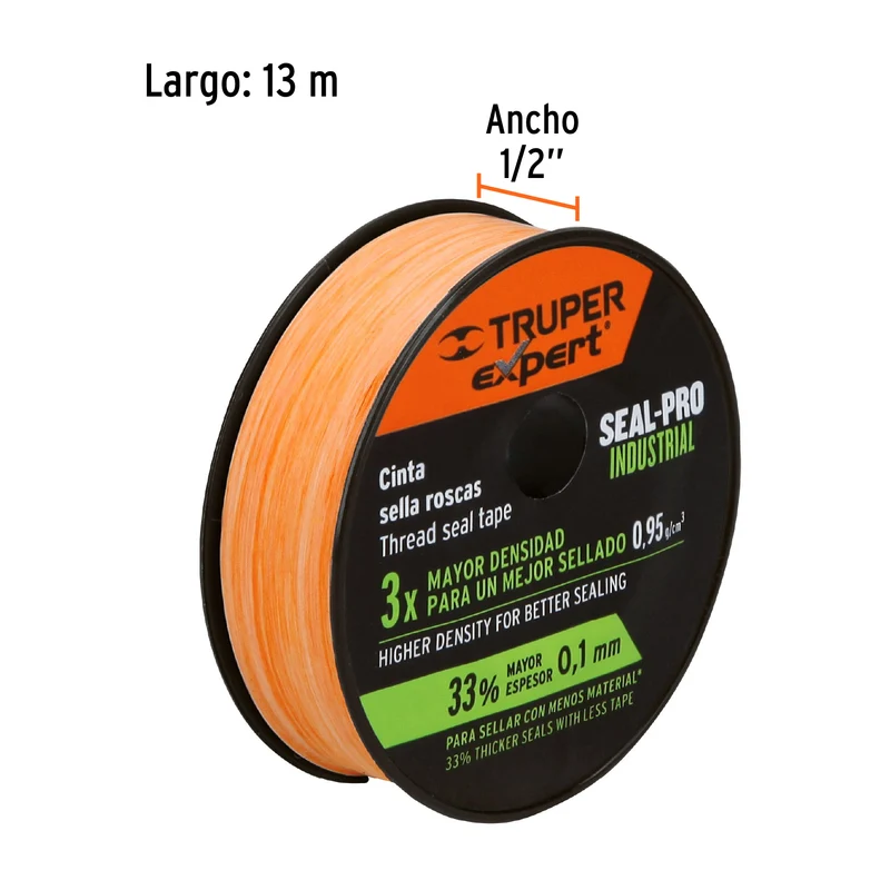 CINTA SELLA ROSCAS TRUPER, 1/2" X 13 M DE LARGO