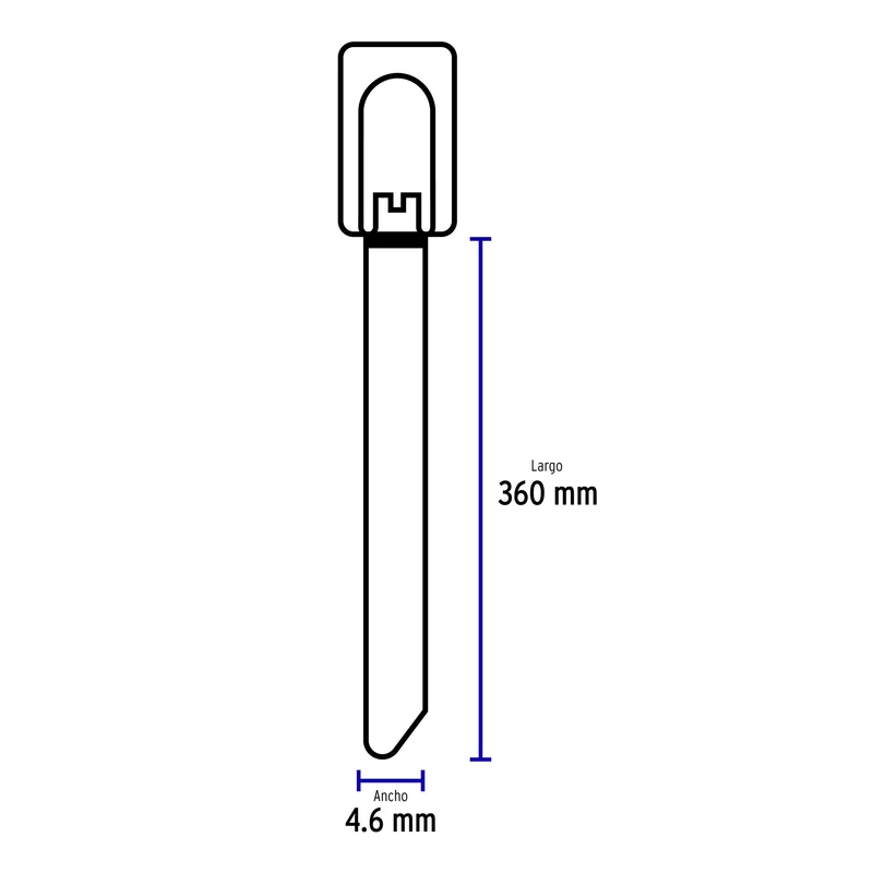 BOLSA CON 10 PRECINTOS VOLTECK DE 36 CM, ACERO INOXIDABLE