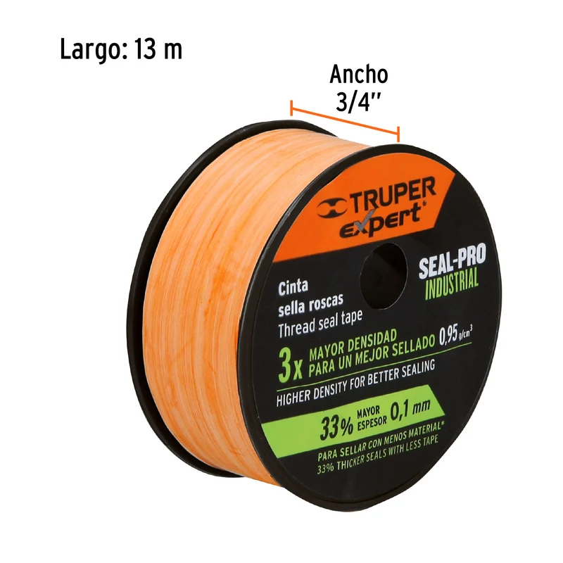 CINTA SELLA ROSCAS TRUPER, 3/4" X 13 M DE LARGO