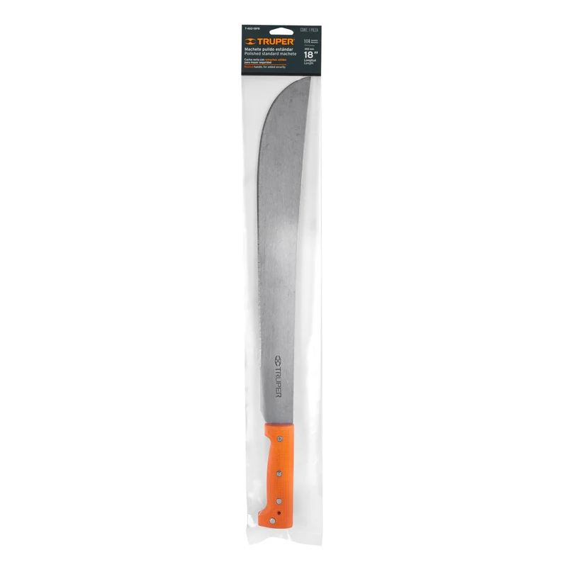MACHETE TRUPER DE 18", CACHA NARANJA REMACHADA