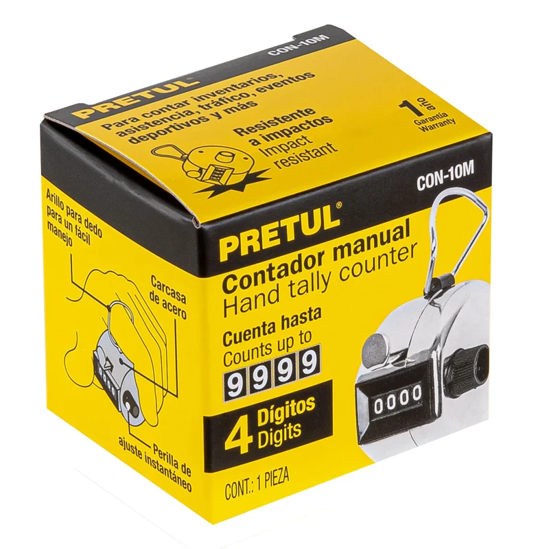 CONTADOR MANUAL DE 4 DÍGITOS, PRETUL