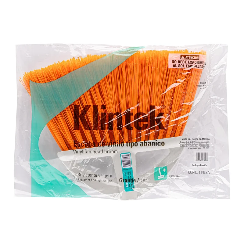 ESCOBA GRANDE TRUPER, TIPO ABANICO CON CERDAS DE PVC