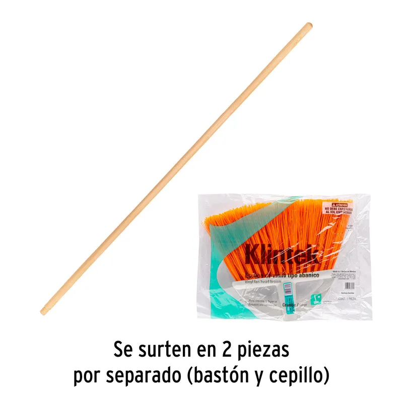 ESCOBA GRANDE TRUPER, TIPO ABANICO CON CERDAS DE PVC