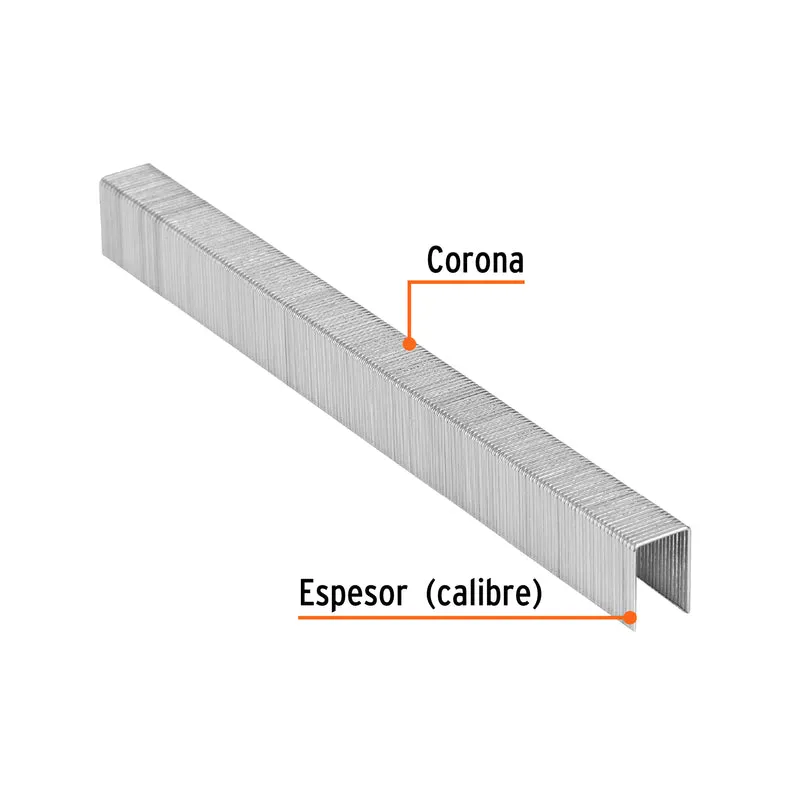 CAJA CON 5000 GRAPAS CORONA 3/8", TRUPER
