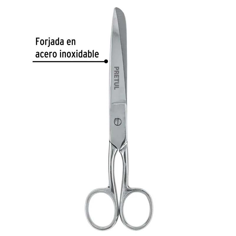 TIJERA 7" (18 CM) DE ACERO INOXIDABLE PARA COSTURA, PRETUL