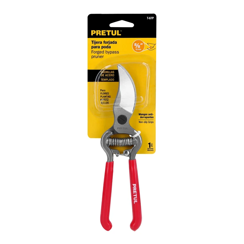 TIJERA PARA PODA 8" (20 CM) FORJADA CUCHILLA DE PASO, PRETUL