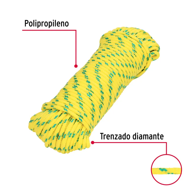 CUERDA DE POLIPROPILENO TRENZADA TRUPER, MULTICOLOR, 4MM X 30M