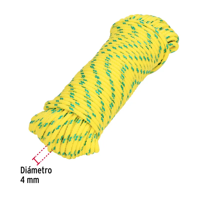 CUERDA DE POLIPROPILENO TRENZADA TRUPER, MULTICOLOR, 4MM X 30M