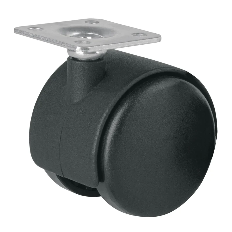 RODAJA TIPO YOYO DE 50 MM CON PLACA, SIN FRENO, FIERO