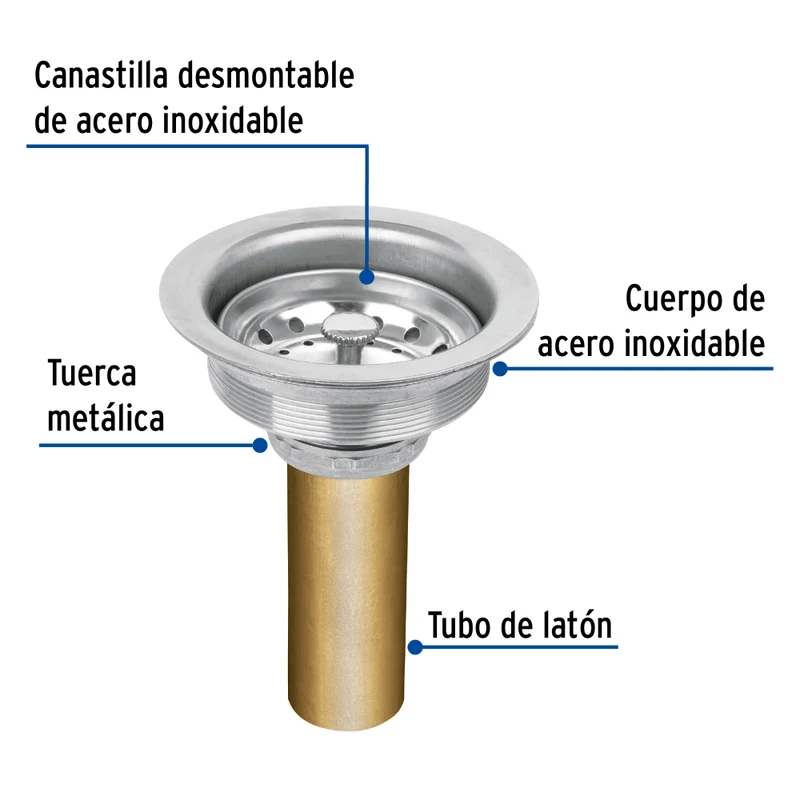 CONTRACANASTA DE ACERO INOXIDABLE CON TU