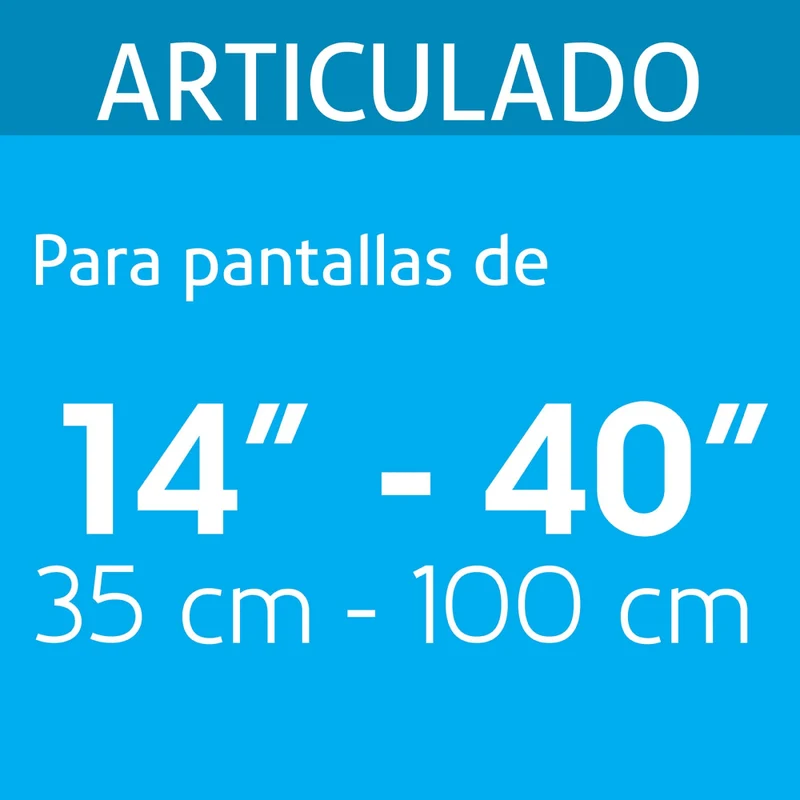 SOPORTE P/ TV PANT 14"- 40" MOVALVULAANGULAR Y ARTICULADO