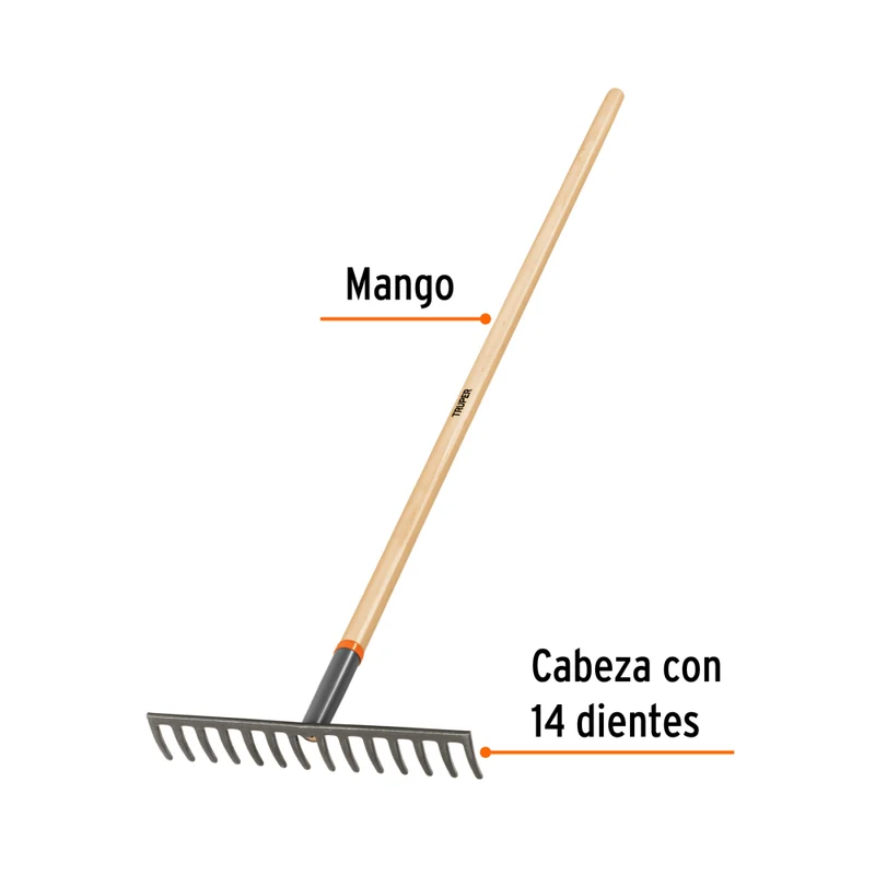 RASTRILLO RECTO 14 DIENTES MGO54'