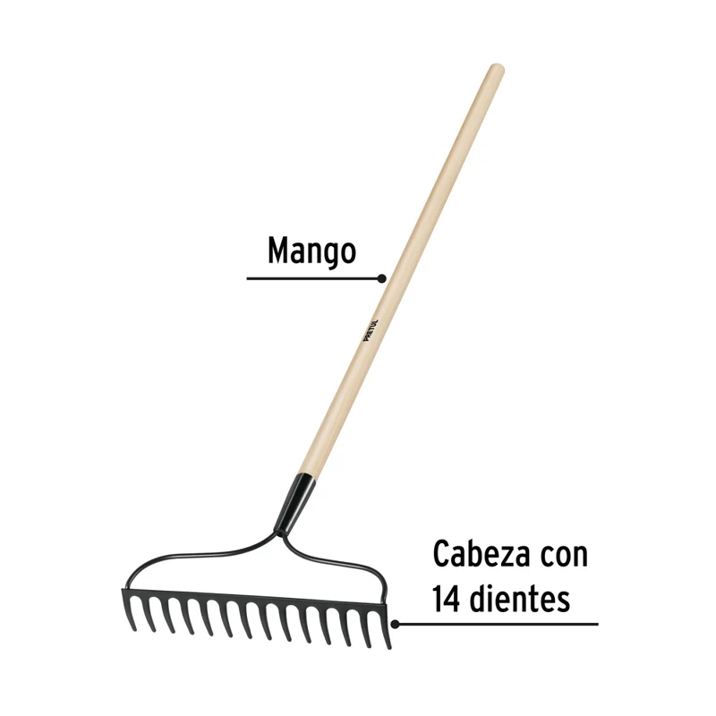 RASTRILLO JARDINERO 14D PRETUL