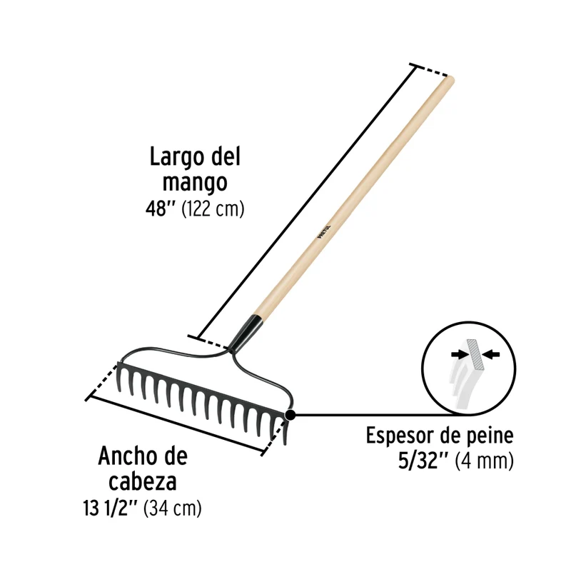 RASTRILLO JARDINERO 14D PRETUL