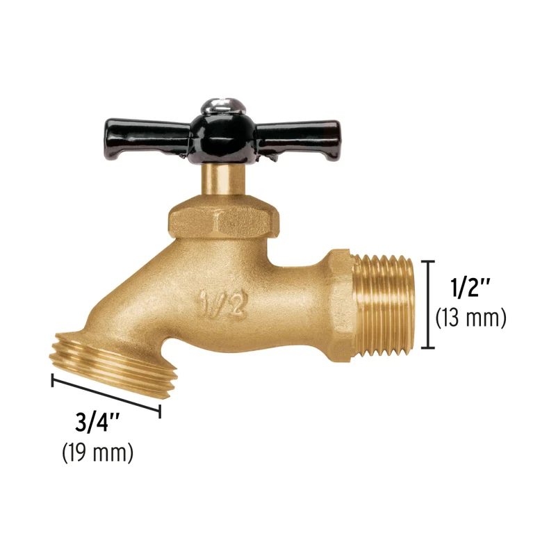 CANILLA P/ MANGUERA DE LATON, ENTRADA 1/2", PRETUL