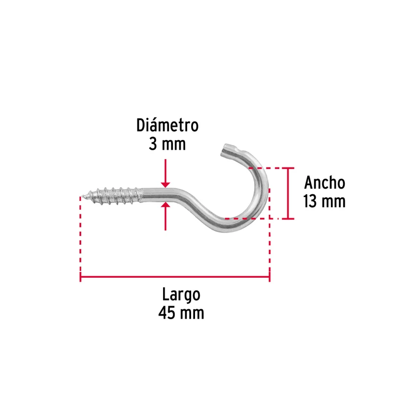 BLISTER CON 8 ARMELLAS ABIERTAS DE 19 X 60, FIERO