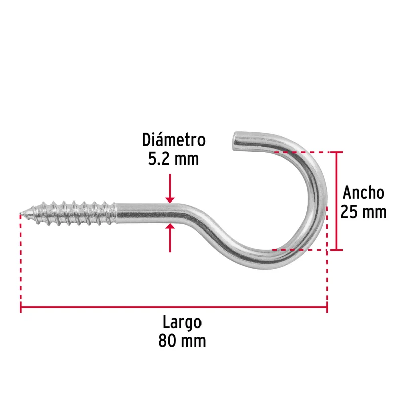 BLISTER CON 2 ARMELLAS ABIERTAS DE 23 X 110, FIERO