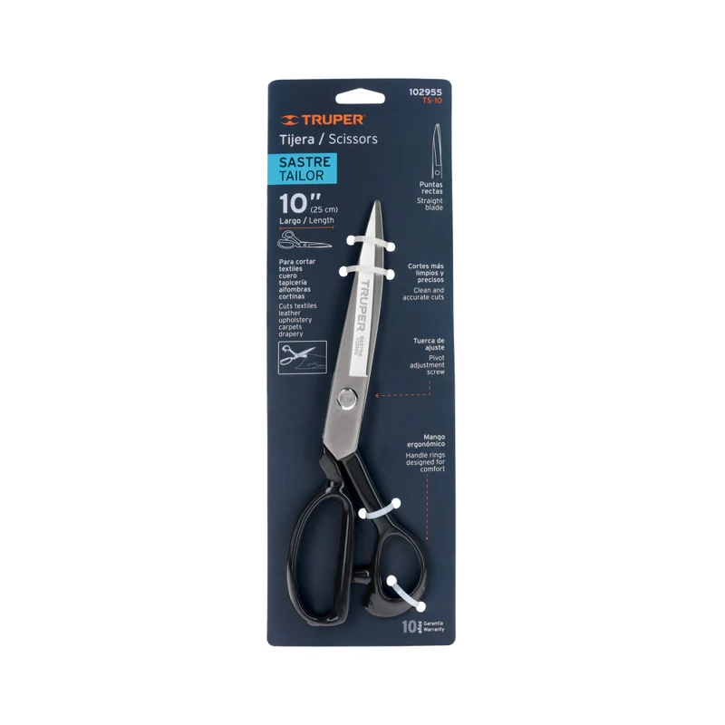 TIJERA 10" P/ SASTRE, TRUPER