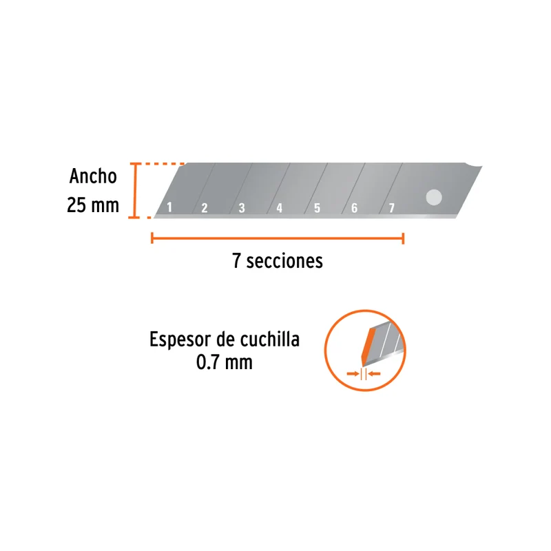 ESTUCHE DE 10 NAVAJAS SK2 25MM P/CUTTER