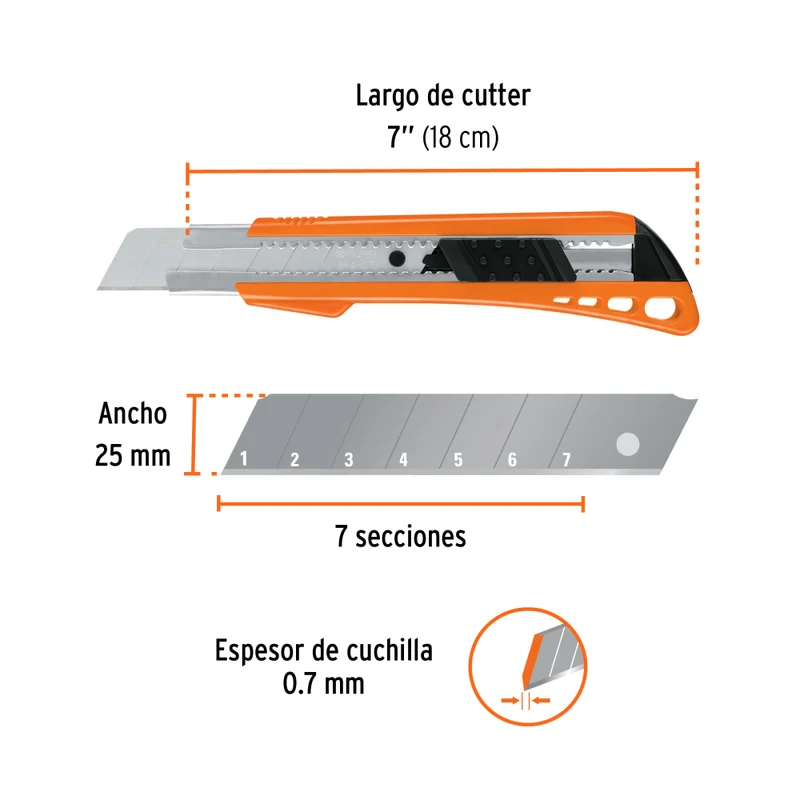 CUTTER 25MM REFORZADO CON ALMA METALICA