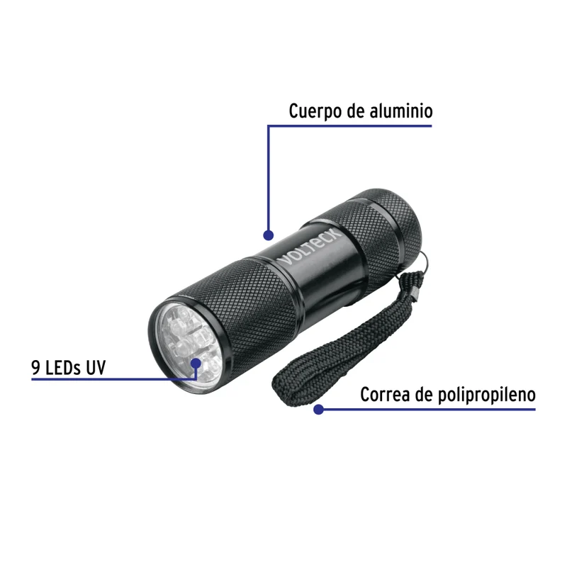 LINTERNA LED CON LUZ ULTRAVIOLETA