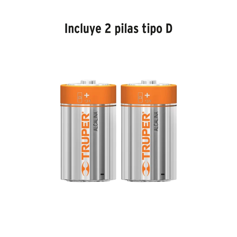 LINTERNA PLAST. 180 LM C/2 PILAS D, TRUPER