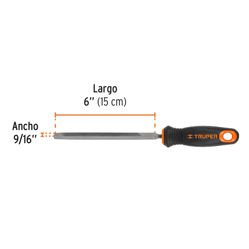 LIMA DE TRIANGULO PESADO 6' C/MANGO DOBL