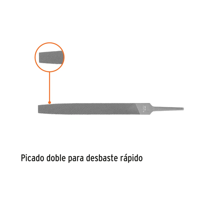 LIMA PLANA BASTARDA DE 6"