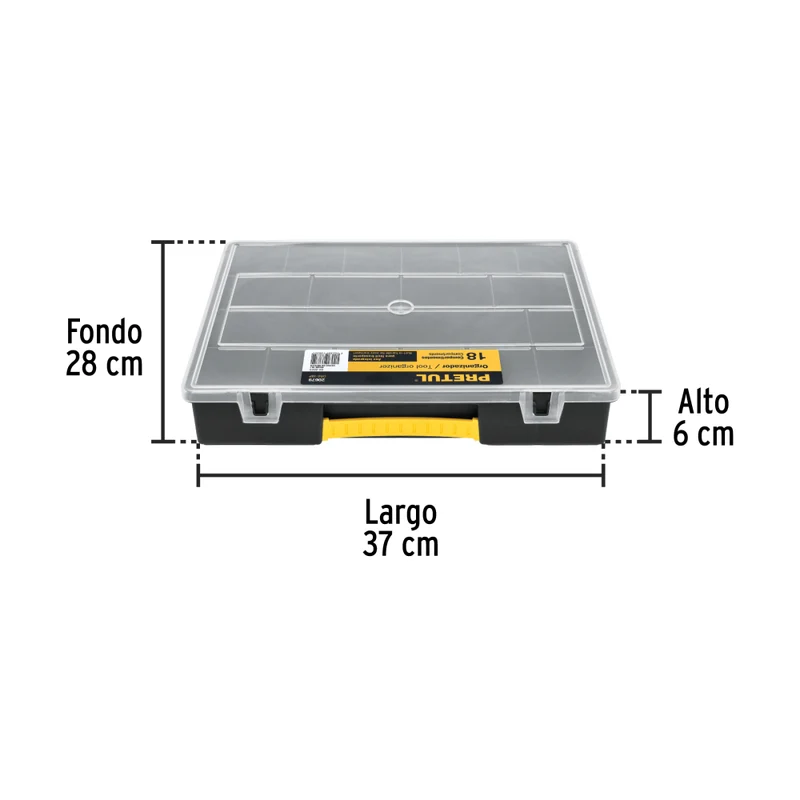 ORGANIZADOR 14" C/18 COMPARTIMENTOS