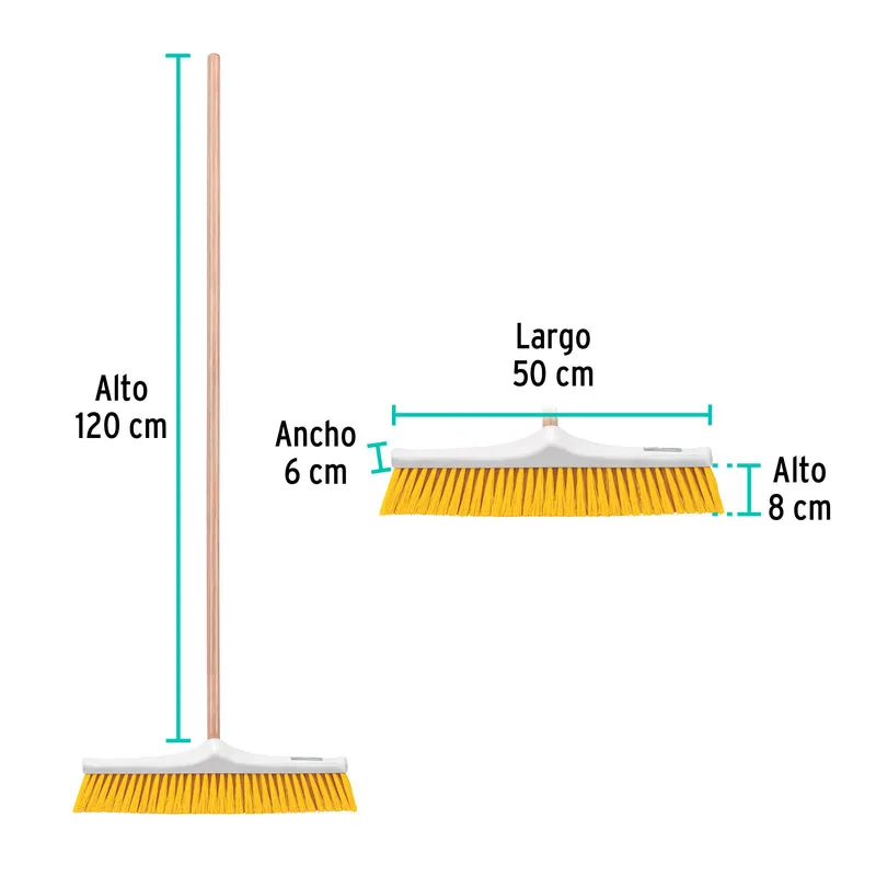 ESCOBA INDUSTRIAL KLINTEK, CERDA SUAVE DE 50 CM