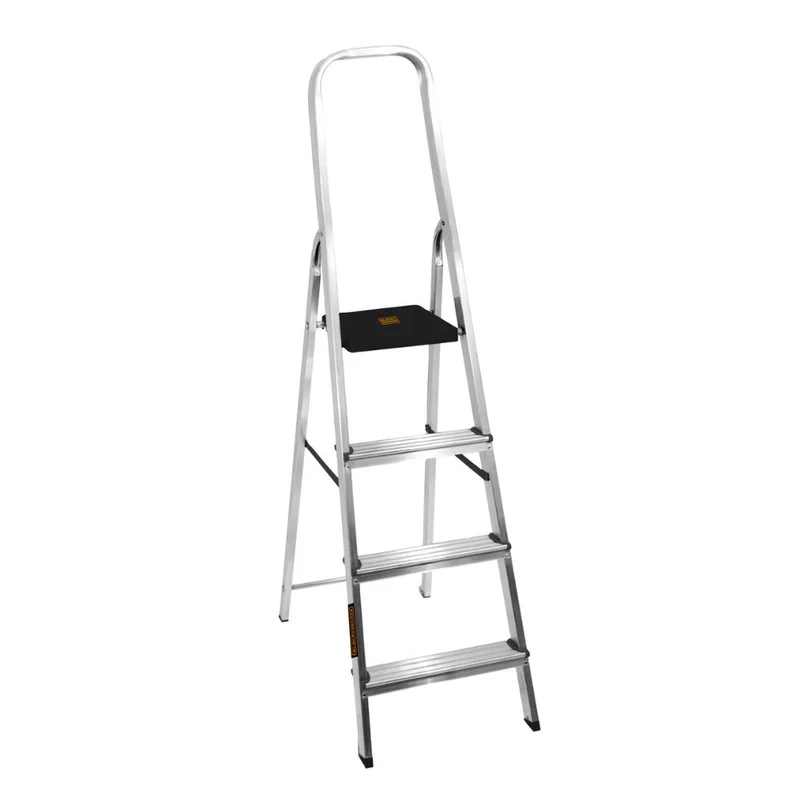 ESCALERA REFORZADA DE ALUMINIO BLACK&DECKER, 4 ESCALONES, 150 KG