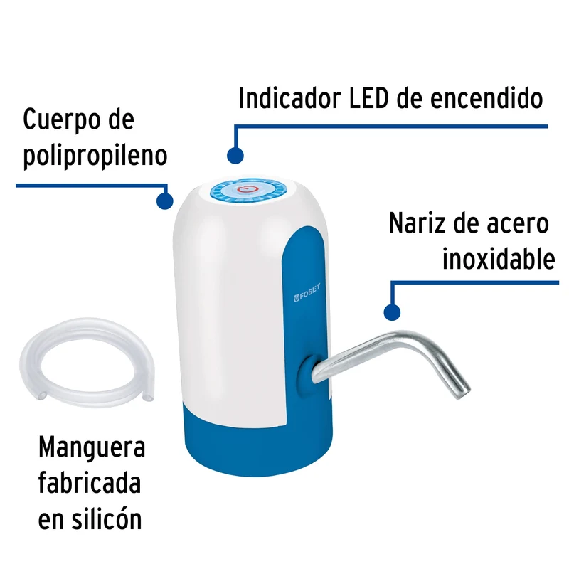 DISPENSADOR ELÉCTRICO DE AGUA PARA GARRAFÓN, FOSET