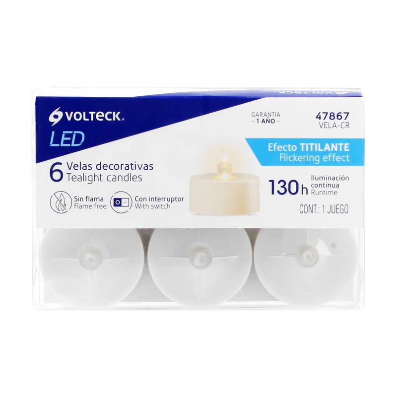 6 PIEZAS DE MINI VELAS LED TRUPER