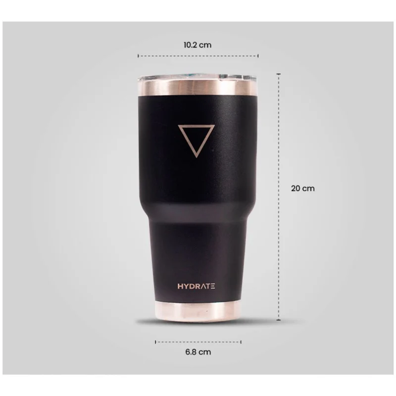 VASO HYDRATE DE 887 ML, NEGRO