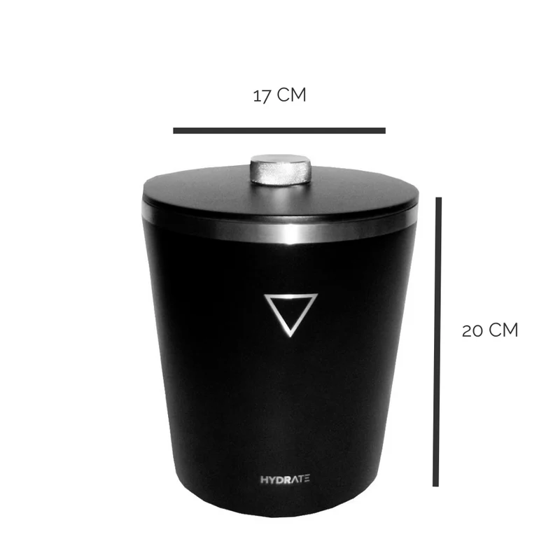 HIELERA HYDRATE NEGRO, 3250 ML