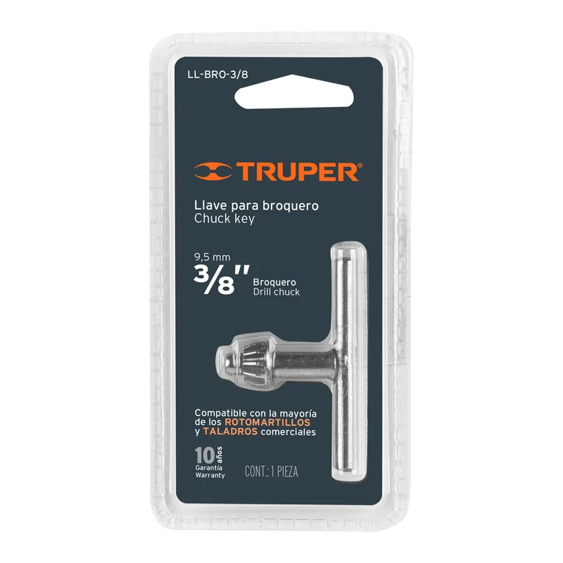 LLAVE PARA BROQUERO DE 3/8", TRUPER