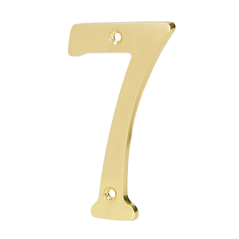 NÚMERO 7 DE LATÓN SÓLIDO 4", HERMEX